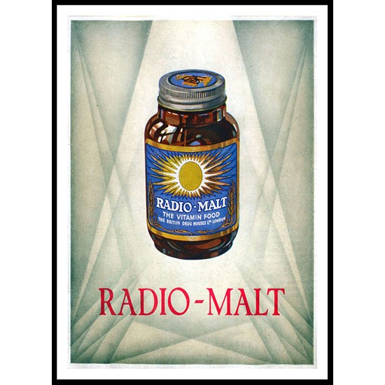 Radio Malt, A New Print Of a Vintage Advert