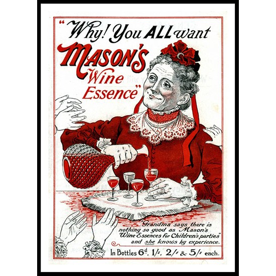 Wine Essence, A New Print Of a Vintage Advert