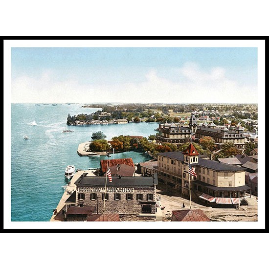 Alexandria Bay Thousand Islands NY 1901, A New Print Of an American Street Scene Photochrom