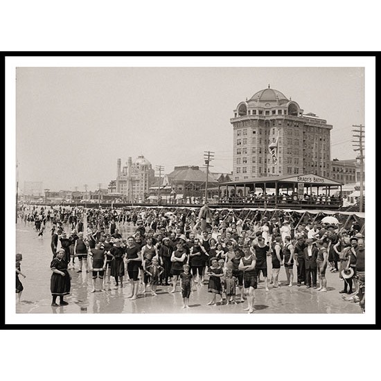 Atlantic City New Jersey bathers, A New Print Of an American Street Scene Photochrom