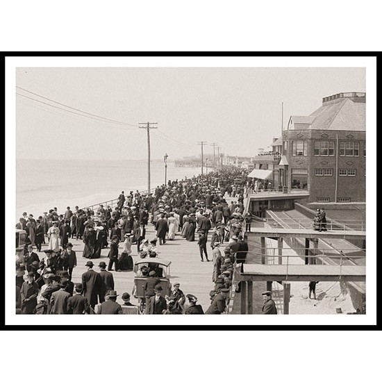 Atlantic City New Jersey south on the Boardwalk, A New Print Of an American Street Scene Photochrom