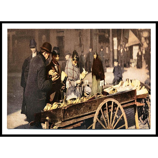 Banana Cart 1902, A New Print Of an American Street Scene Photochrom