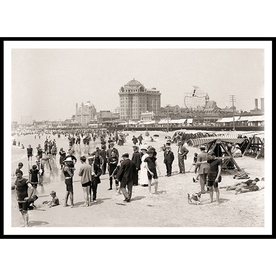 Bathers on the beach Atlantic City N J, A New Print Of an American Street Scene Photochrom