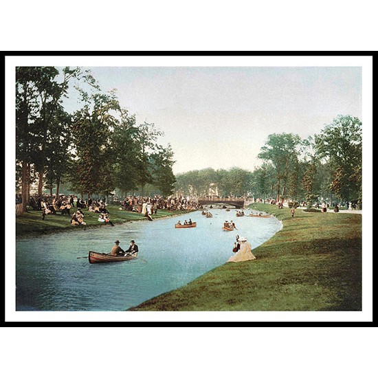 Belle Isle Grand Canal Detroit 1900, A New Print Of an American Street Scene Photochrom