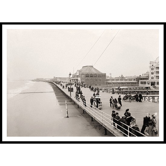 Board walk near the casino Atlantic City N J, A New Print Of an American Street Scene Photochrom