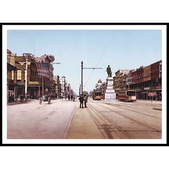 Canal Street New Orleans 1900, A New Print Of an American Street Scene Photochrom