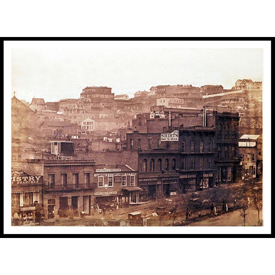 Clay Street SF 1860, A New Print Of an American Street Scene Photochrom