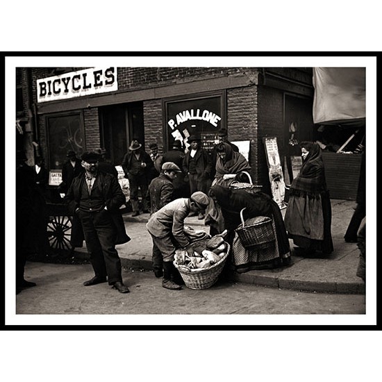 Italian Bread Peddlers Mulberry St, A New Print Of an American Street Scene Photochrom