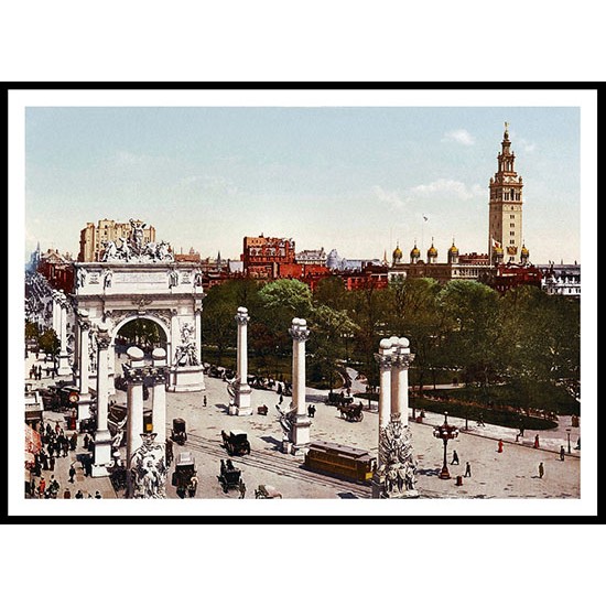 Naval Arch Madison Square 1900, A New Print Of an American Street Scene Photochrom