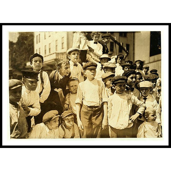 Newsboys Cincinnati 1908, A New Print Of an American Street Scene Photochrom