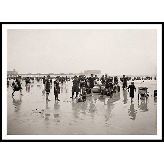 On the beach Atlantic City N J_ 3, A New Print Of an American Street Scene Photochrom On the beach Atlantic City N J_ 3, A New Print Of an American Street Scene Photochrom