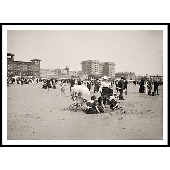 On the beach Atlantic City N J_ 4, A New Print Of an American Street Scene Photochrom On the beach Atlantic City N J_ 4, A New Print Of an American Street Scene Photochrom