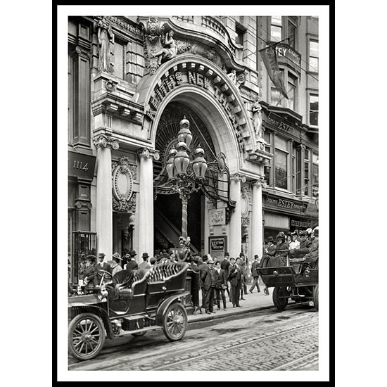 Philadelphia circa 1907. Entrance to Keiths Theatre, A New Print Of an American Street Scene Photochrom