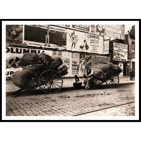 Rag Carts NY 1896, A New Print Of an American Street Scene Photochrom