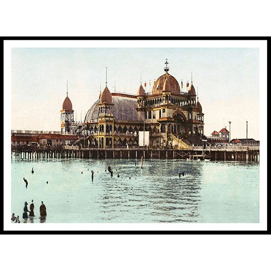 Salt Air Pavilion Great Salt, A New Print Of an American Street Scene Photochrom