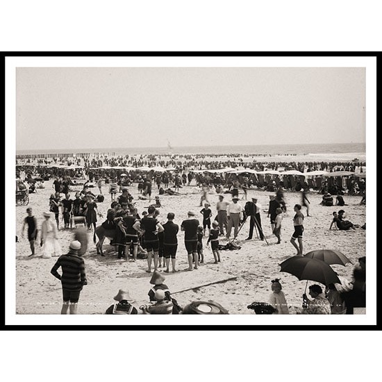 The Beach Atlantic City N J, A New Print Of an American Street Scene Photochrom