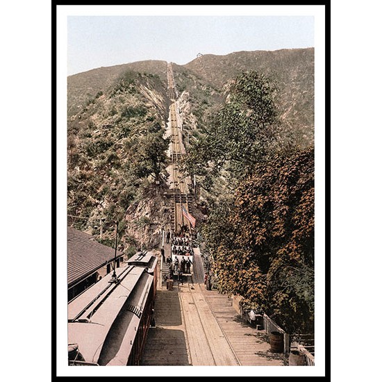 The Incline Mt.Lowe Railway Ca. 1905, A New Print Of an American Street Scene Photochrom