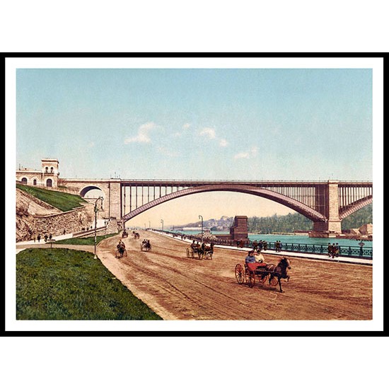 Washington Bridgeandthe Speedway NY 1901, A New Print Of an American Street Scene Photochrom