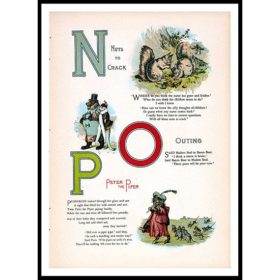 Alphabet 1900 c, A New Print of a Vintage Childrens Book