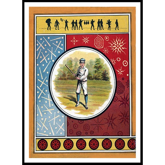 Baseball ABC 1885 back, A New Print of a Vintage Childrens Book