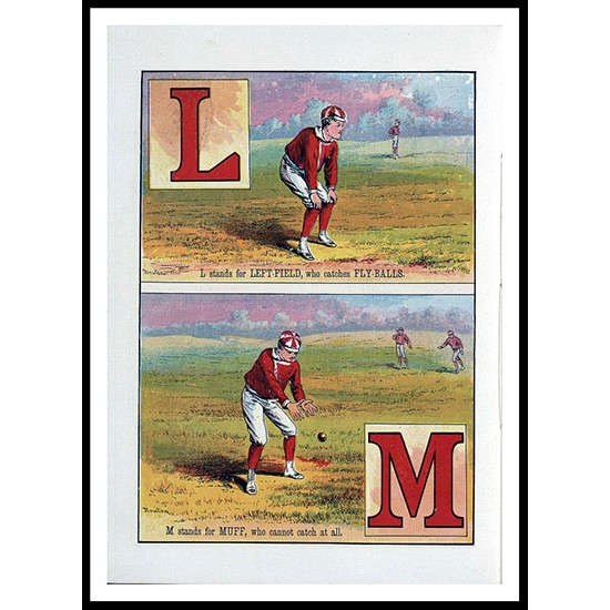 Baseball ABC 1885 l, A New Print of a Vintage Childrens Book