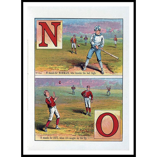 Baseball ABC 1885 n, A New Print of a Vintage Childrens Book