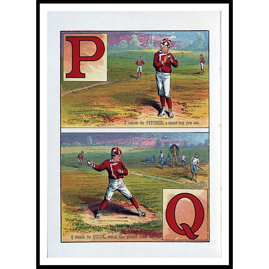 Baseball ABC 1885 p, A New Print of a Vintage Childrens Book