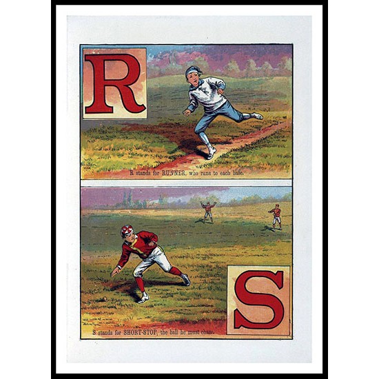 Baseball ABC 1885 r, A New Print of a Vintage Childrens Book