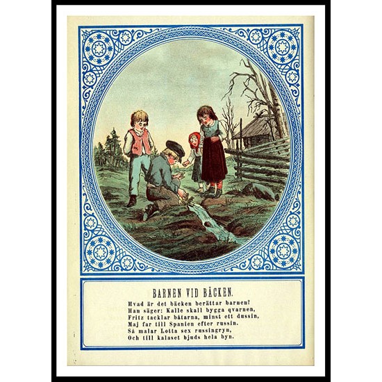 Finnish Children 1882 c, A New Print of a Vintage Childrens Book