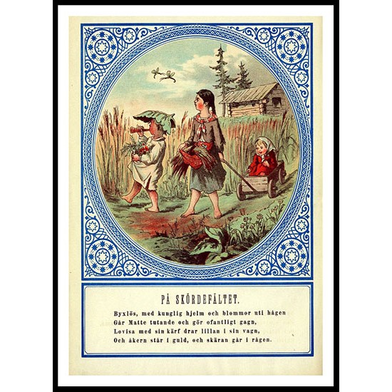 Finnish Children 1882 i, A New Print of a Vintage Childrens Book