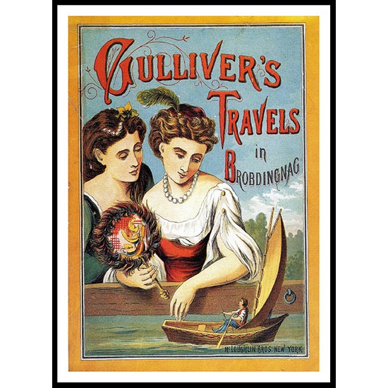 Gullivers Travels in Brobdingnag, A New Print of a Vintage Childrens Book