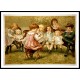 Playing teacher 1890, A New Print of a Vintage Childrens Book