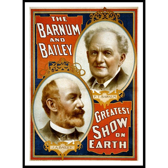 Circus Barnum Bailey 1897b, A New Print Of a Vintage Circus Ad