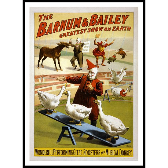 Circus Barnum Bailey 1900b, A New Print Of a Vintage Circus Ad