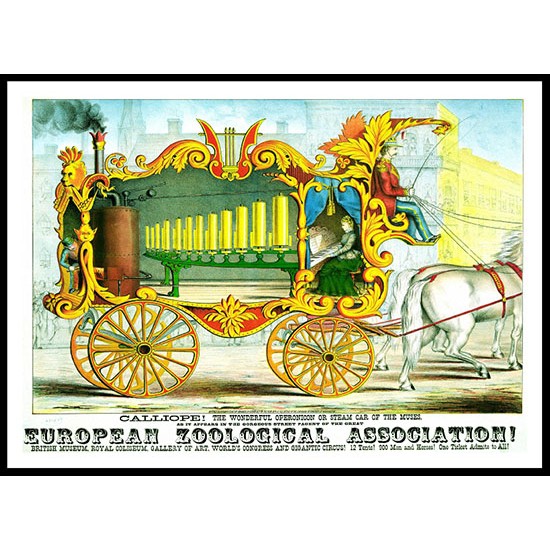 Circus Calliope 1874, A New Print Of a Vintage Circus Ad