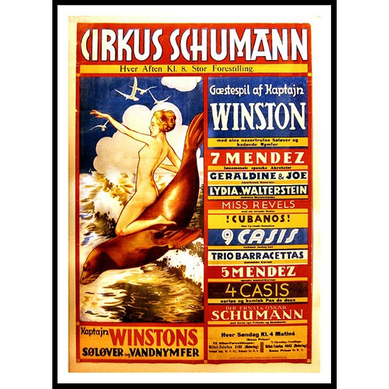 Circus Cirkus, A New Print Of a Vintage Circus Ad