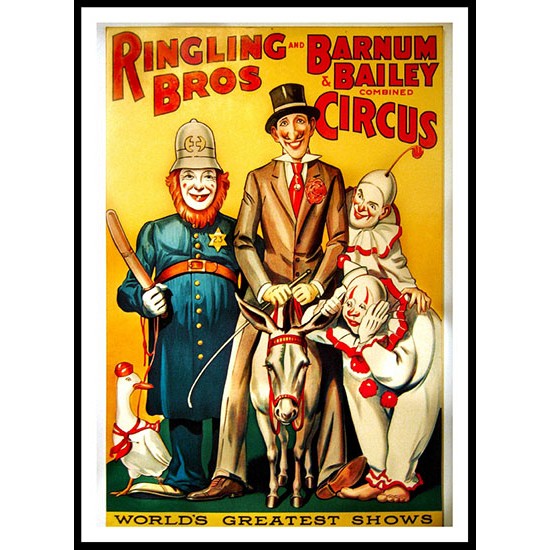 Circus Combined Circus, A New Print Of a Vintage Circus Ad