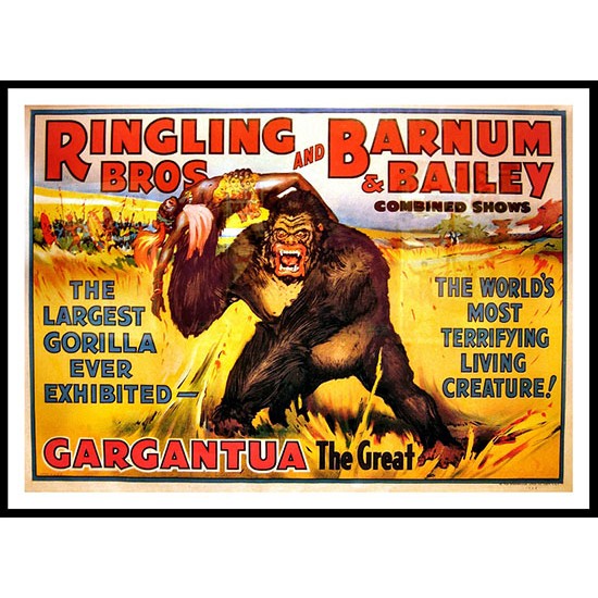 Circus Gargantua, A New Print Of a Vintage Circus Ad