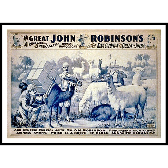 Circus Great John Robinsons 1900, A New Print Of a Vintage Circus Ad