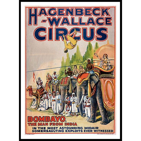 Circus Hagenbeck, A New Print Of a Vintage Circus Ad