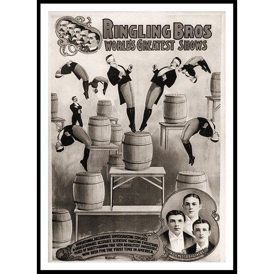 Circus Raschetta Brothers 1900, A New Print Of a Vintage Circus Ad