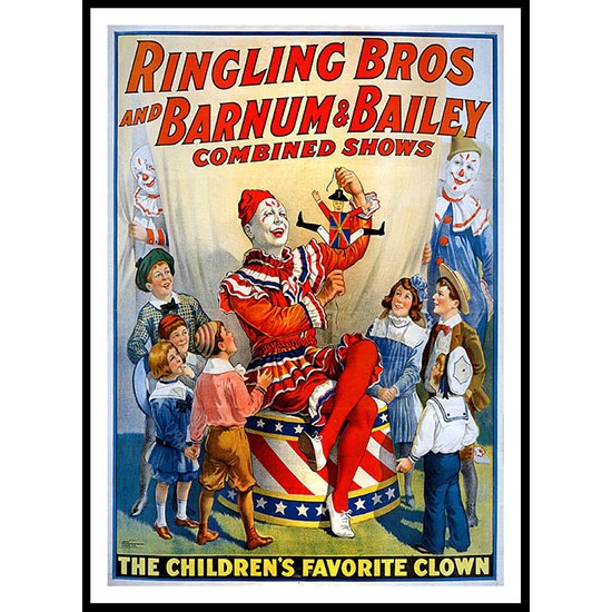 Circus Ringling Barnum, A New Print Of a Vintage Circus Ad