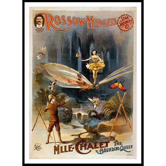 Circus Rossow Midgets 2, A New Print Of a Vintage Circus Ad