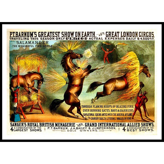 Circus Salamander, A New Print Of a Vintage Circus Ad