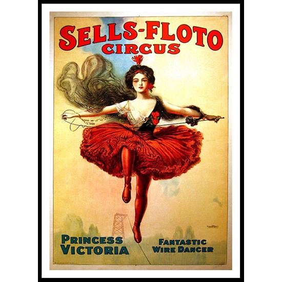 Circus Sells Floto 3, A New Print Of a Vintage Circus Ad