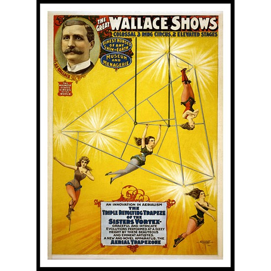 Circus The Great Wallace 1898a, A New Print Of a Vintage Circus Ad