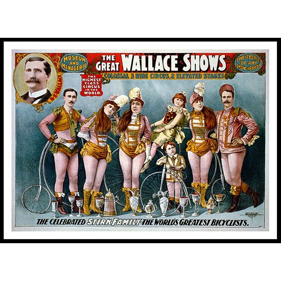 Circus The Great Wallace 1898b, A New Print Of a Vintage Circus Ad