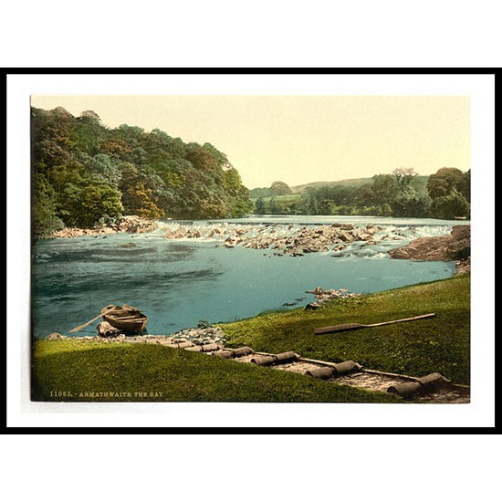 Armathwaite the bay Lake District England, A New Print Of an English Photochrom Image