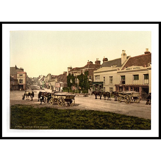 Battle High Street England, A New Print Of an English Photochrom Image