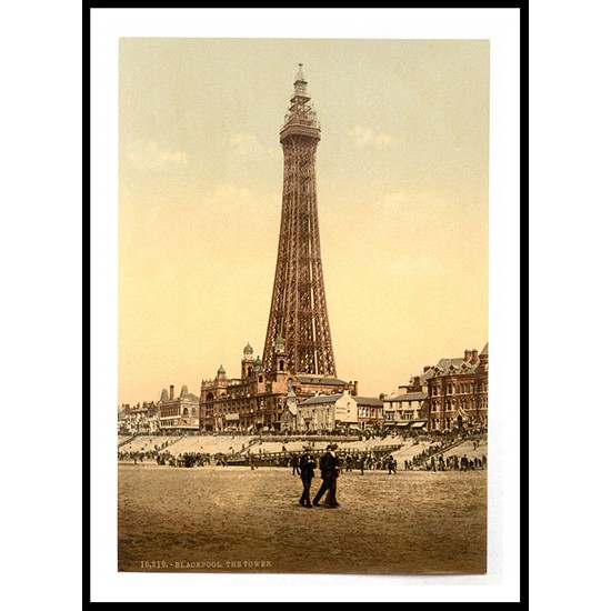 Blackpool The Tower England, A New Print Of an English Photochrom Image